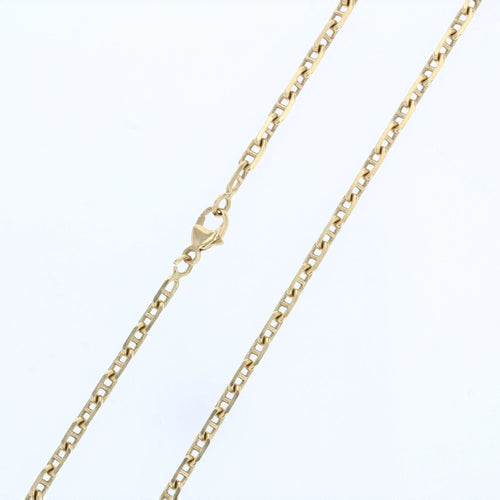 Collier Chaine or jaune maille marine limée 58 Facettes 13-168