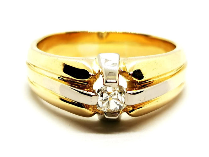 Bague 59 Bague Solitaire Or jaune Diamant 58 Facettes 1732335CN