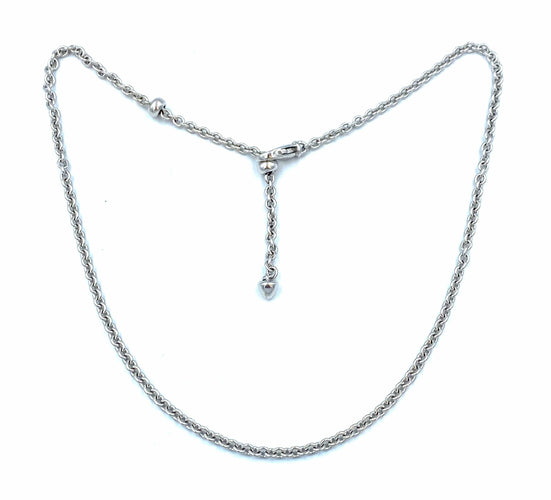 Collier BVLGARI. Collection Catene, chaîne en or blanc 58 Facettes