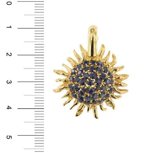 Pendentif Ciondolo sole con zaffiri 58 Facettes 33075