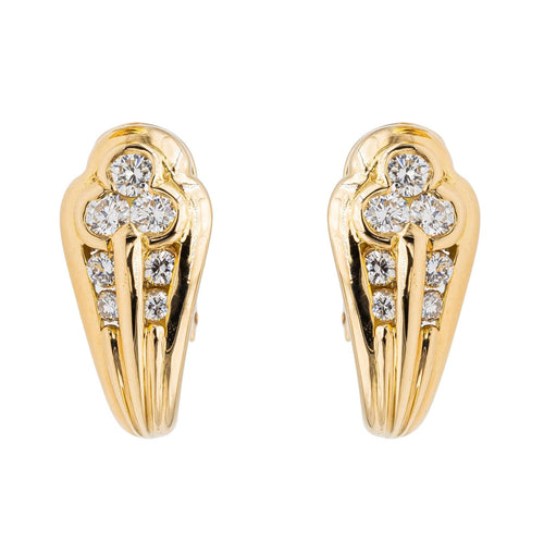 Boucles d'oreilles Boucles d'oreilles Or jaune Diamant 58 Facettes 2179606CN