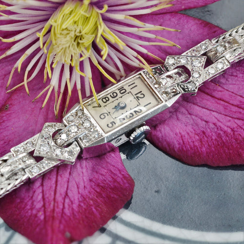 Montre Montre femme or blanc diamants 58 Facettes 20-208