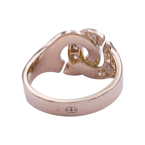 Bague 55 Bague Dinh Van, "Menottes R12", or rose, diamants. 58 Facettes 32391