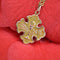 Pendentif Croix ancienne en Or rose fleur de lys 58 Facettes CVP72
