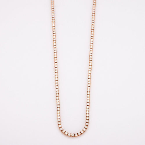 Collier Collier rivière en or rose et diamants 58 Facettes