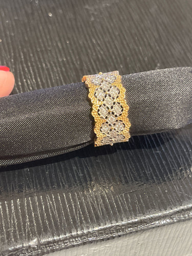 Bague Bague dentelle diamant taille émeraude 1.51 ct 58 Facettes