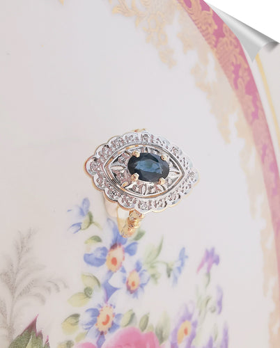 Bague Bague Marquise Saphir Diamants 58 Facettes AA 1512