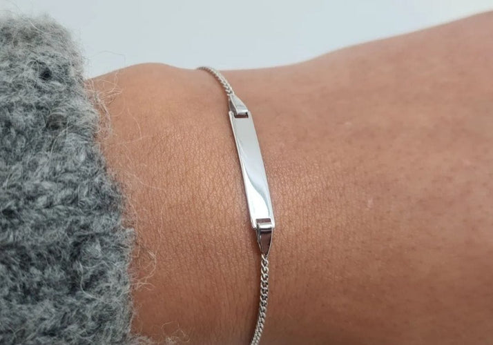 Bracelet Gourmette en Or Blanc 58 Facettes