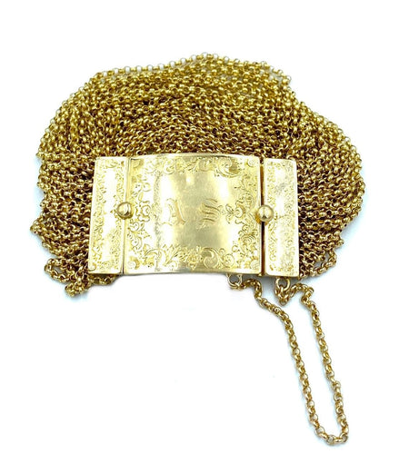 Bracelet Bracelet 19ème multi-rangs or 18K 58 Facettes