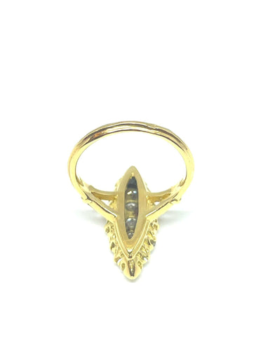 Bague Bague marquise or jaune et diamants 58 Facettes