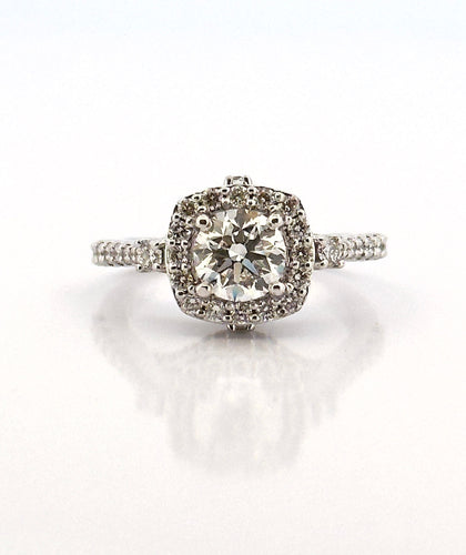 Bague 48 Bague Solitaire en diamants centre 0,80 carat certifié GIA 58 Facettes