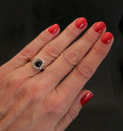 Bague 54 Bague Saphir et Diamants Taille Rose 58 Facettes 1035096