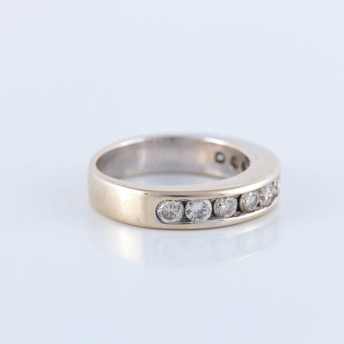 Bague 52 Demi-alliance 10 Diamants 58 Facettes JE109