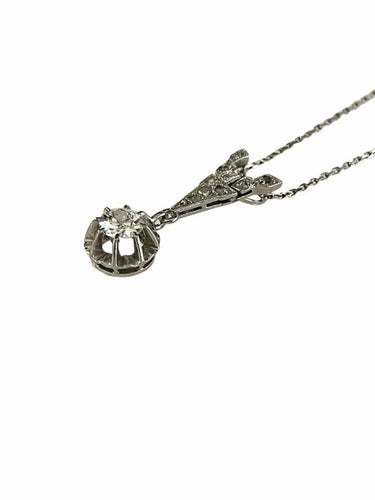 Collier Pendentif Goutte En Platine Et Diamants 58 Facettes 996761
