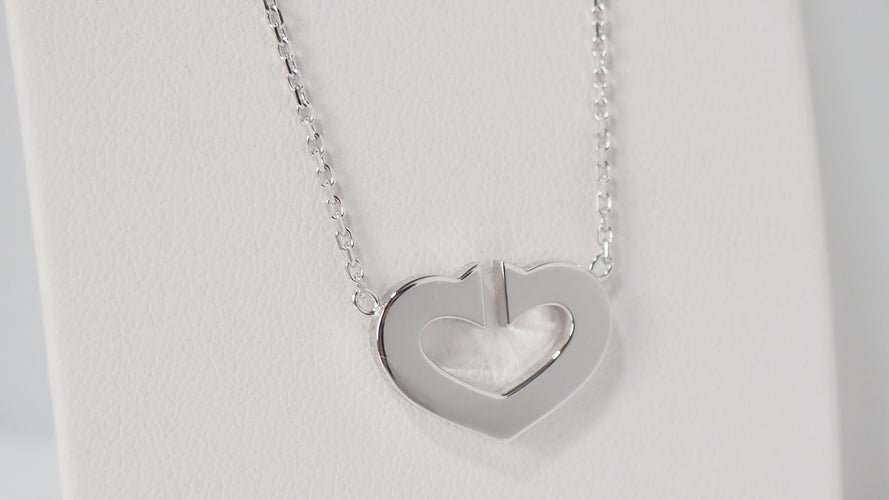 Collier Collier Cartier Symboles cœur en or blanc 58 Facettes