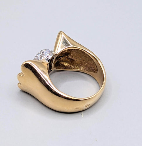 Bague Bague TANK papillon en Or jaune & diamants 58 Facettes