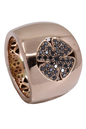 Bague 58 BAGUE TRÈFLE DIAMANTS NOIRS 58 Facettes 061291