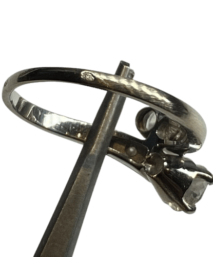 Bague 52 BAGUE TOI ET MOI OR DIAMANTS 58 Facettes