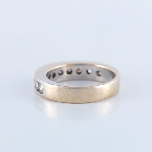 Bague 52 Demi-alliance 10 Diamants 58 Facettes JE109