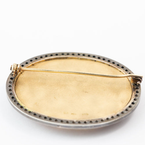 Broche Broche micromosaïque en or 18 carats, argent et diamants 58 Facettes