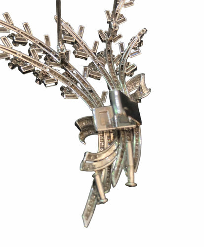 Broche Broche simple ou double, platine, or et diamants 58 Facettes