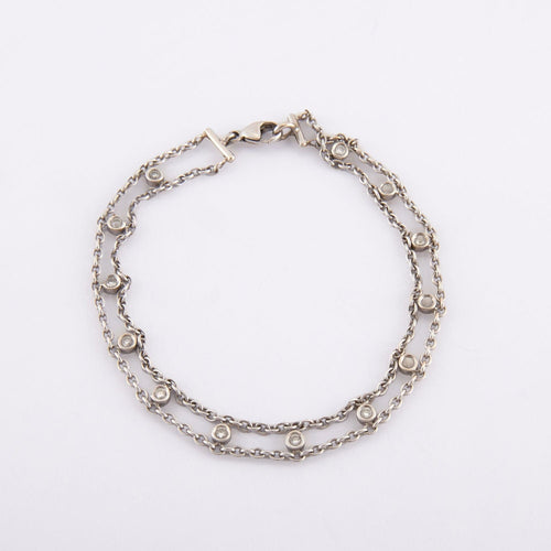 Bracelet Bracelet moderne diamants et or gris 58 Facettes