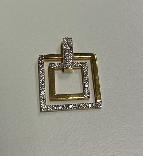 Pendentif Pendentif Carré or et diamants 58 Facettes 20400000411