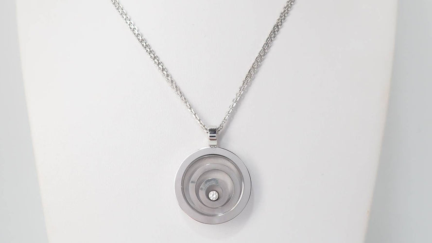 Collier Chopard - chopard Happy Spirit en or blanc et diamant 58 Facettes 32210