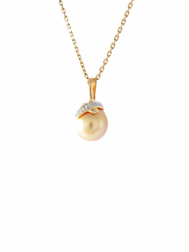 Collier Pendentif sur chaîne Perle Mers du sud 58 Facettes