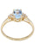 Bague 54 BAGUE AIGUE-MARINE ET DIAMANTS 58 Facettes 073381