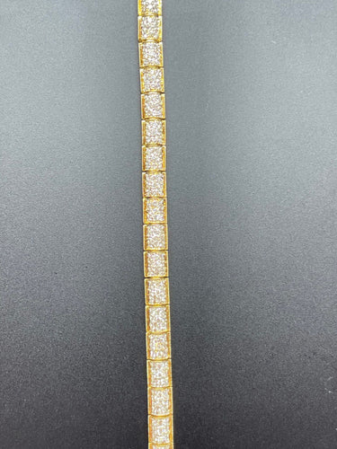 Bracelet Bracelet vintage en or jaune serti de 2,61 ct de diamants 58 Facettes