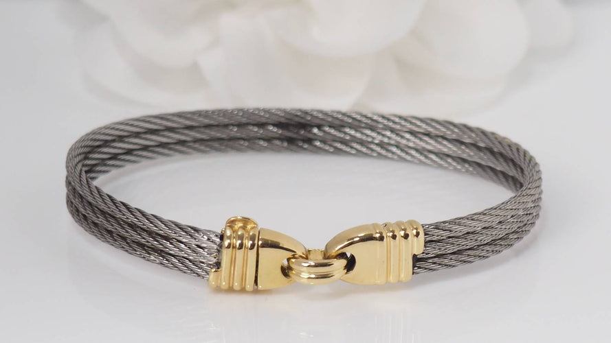 Bracelet Bracelet Fred Force 10 en or et acier 58 Facettes 31447