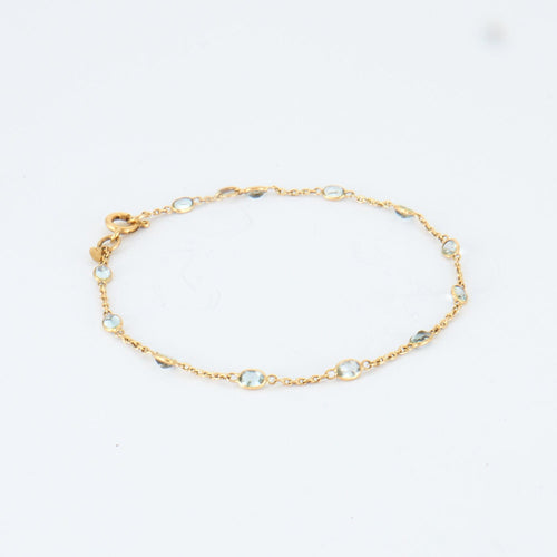 Bracelet Bracelet en Or jaune, Aigues-marines 58 Facettes EL19