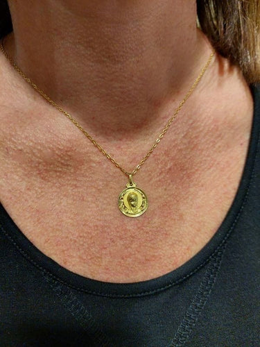 Pendentif MÉDAILLE VIERGE FILLE AJOURÉE 58 Facettes 077301