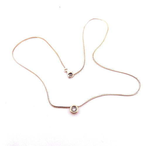 Collier Collier solitaire Or Diamant 58 Facettes