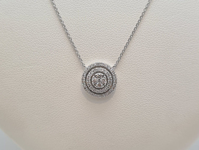 Collier Collier en Or blanc, diamants 58 Facettes