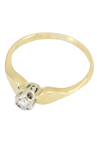 Bague SOLITAIRE DIAMANT ANCIEN 0.05 CARAT 58 Facettes 044331