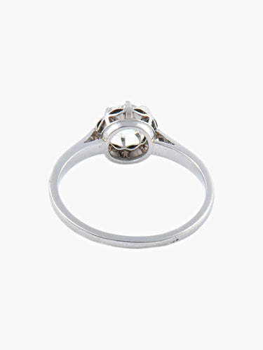 Bague BAGUE RETRO SOLITAIRE DIAMANT OR BLANC 58 Facettes