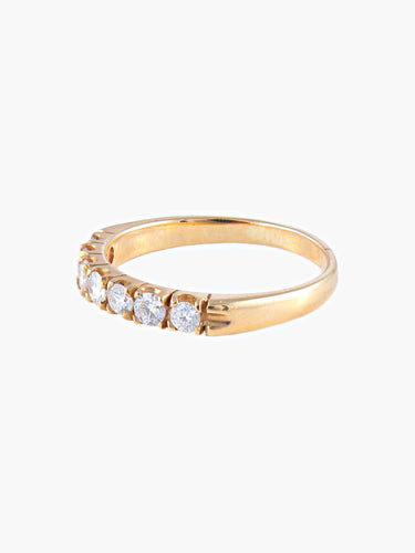 Bague 58 Demi alliance Or Rose 58 Facettes