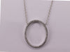 Pendentif Collier Pendentif ovale diamants or blanc 58 Facettes NECK32
