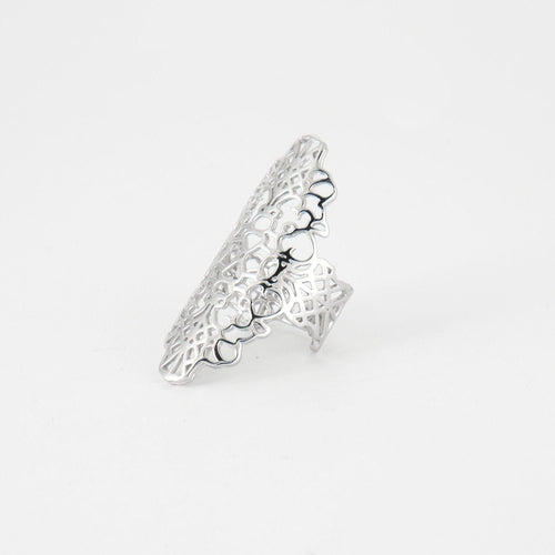 Bague 53.5 Bague dentelle or blanc 58 Facettes