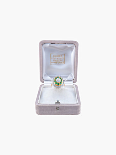 Bague 50 Bague Diamants Emeraudes 58 Facettes