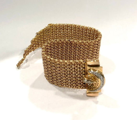 Bracelet BRACELET CEINTURE OR JAUNE ET DIAMANTS 58 Facettes