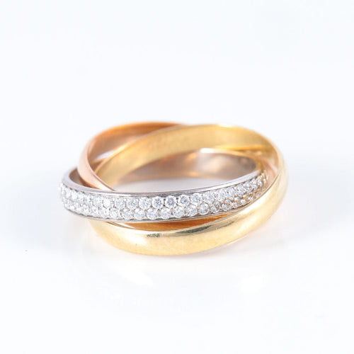 Bague 50 BAGUE CARTIER "TRINITY" DIAMANTS 58 Facettes