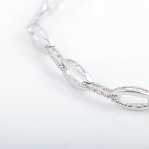 Bracelet Bracelet or blanc et diamants 58 Facettes