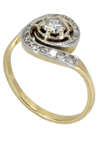 Bague BAGUE TOURBILLON ART-NOUVEAU DIAMANTS 58 Facettes 053261