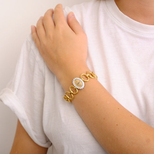 Montre Vacheron Constantin pour Chaumet - Montre Or et Diamants 58 Facettes