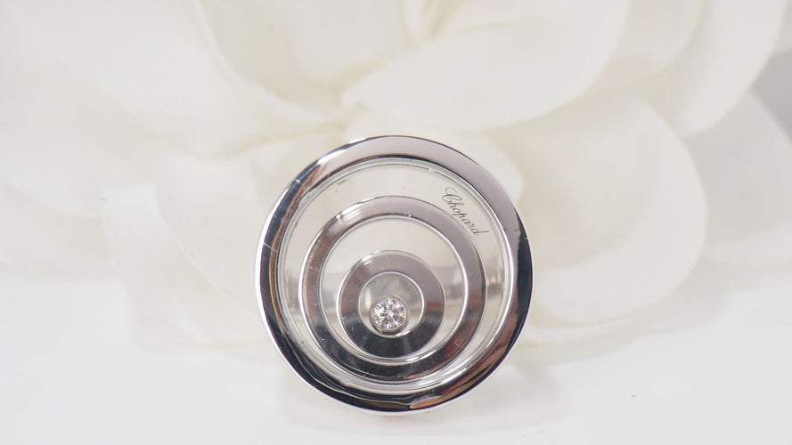 Bague 51 CHOPARD - bague Happy Spirit en or blanc et diamant 58 Facettes 31845
