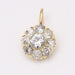 Pendentif rosace Or jaune 8 Diamants 58 Facettes E358702