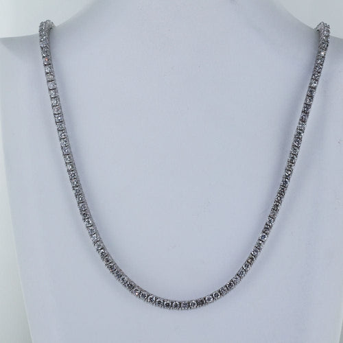 Collier Collier Or blanc Rivière de Diamants 58 Facettes